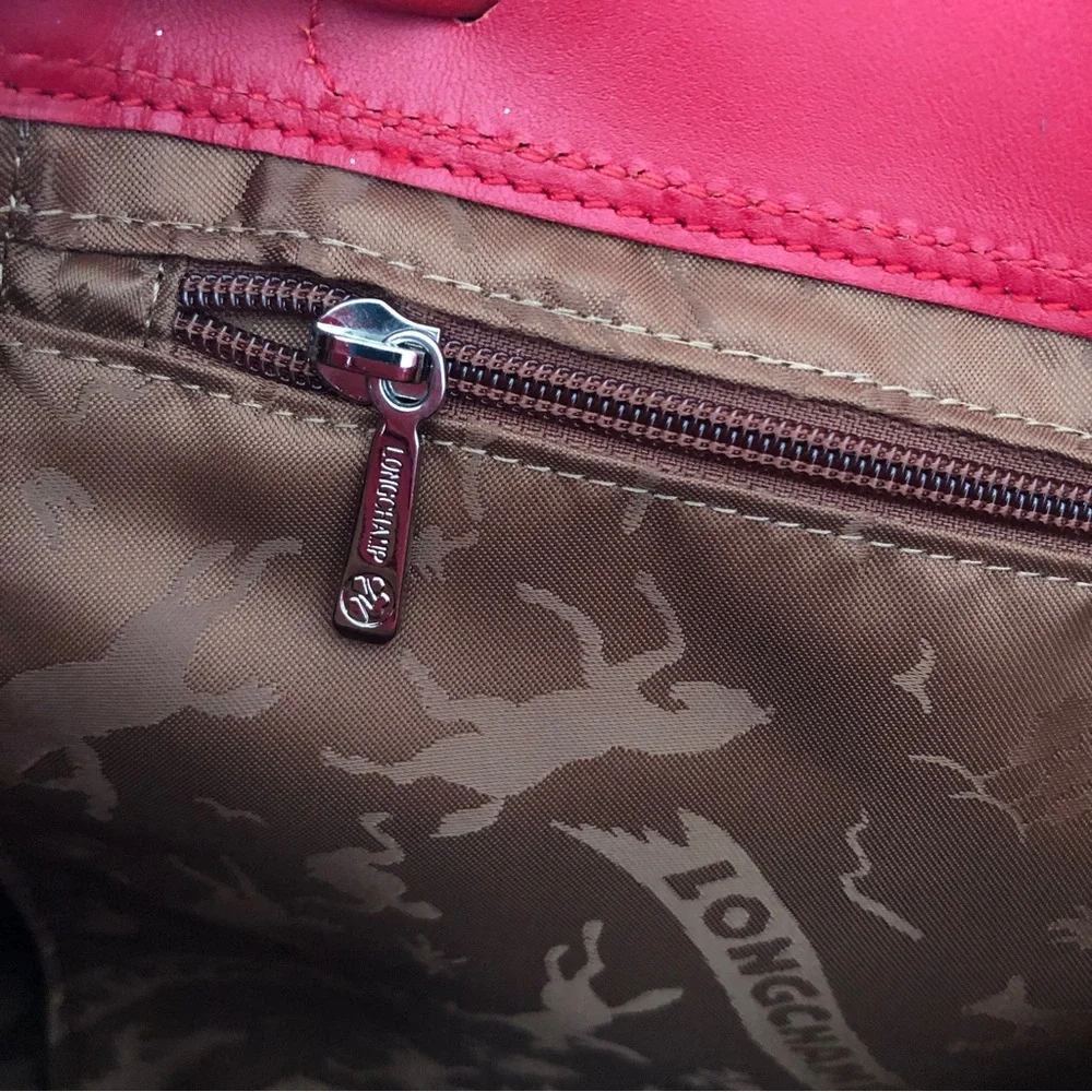 ❤️cutie❤️ lovely LongChamp  Le Pliage Cuir Backpack  extra small soft leather